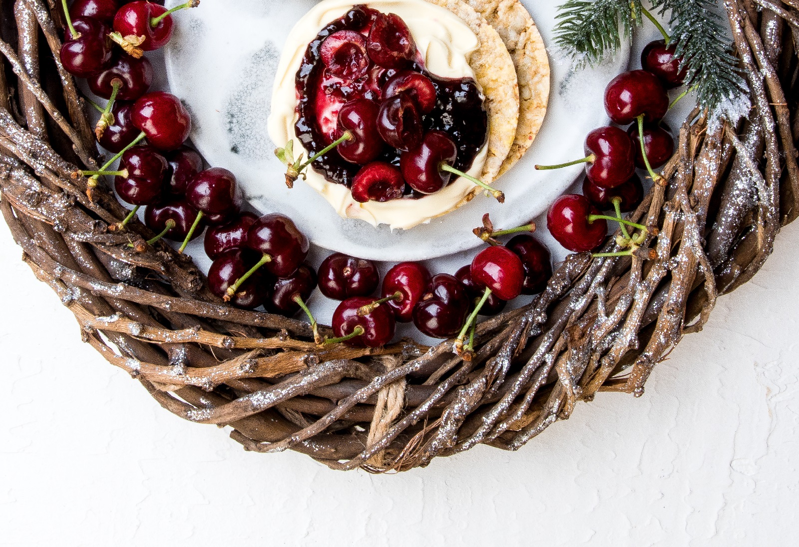 Mascarpone, Cherries & Berry Jam