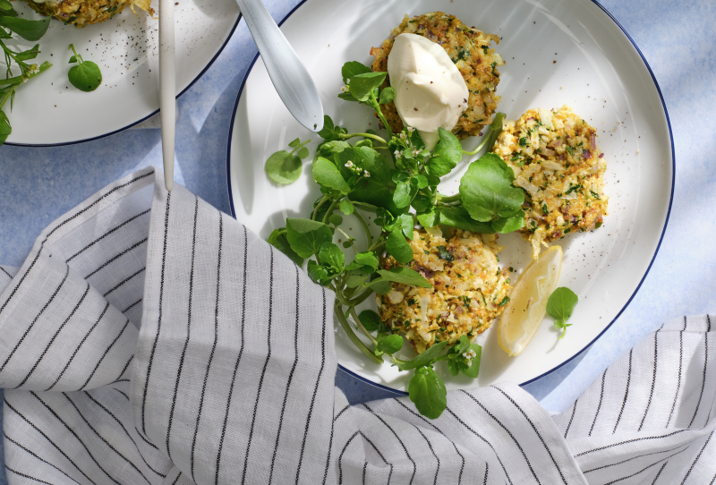 Corn Thins Cauliflower Fritters