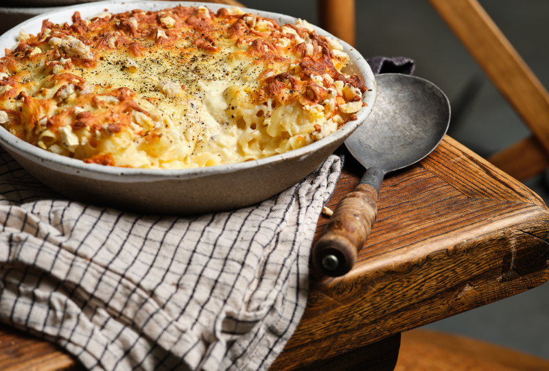 Macaroni Cheese using Corn Thins slices