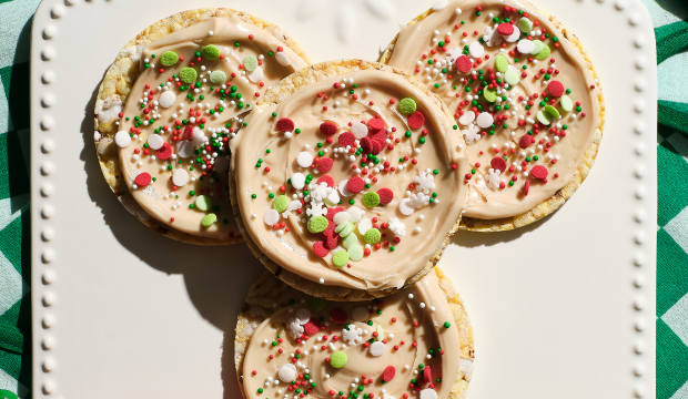 Christmas Slices made with Corn Thins slices