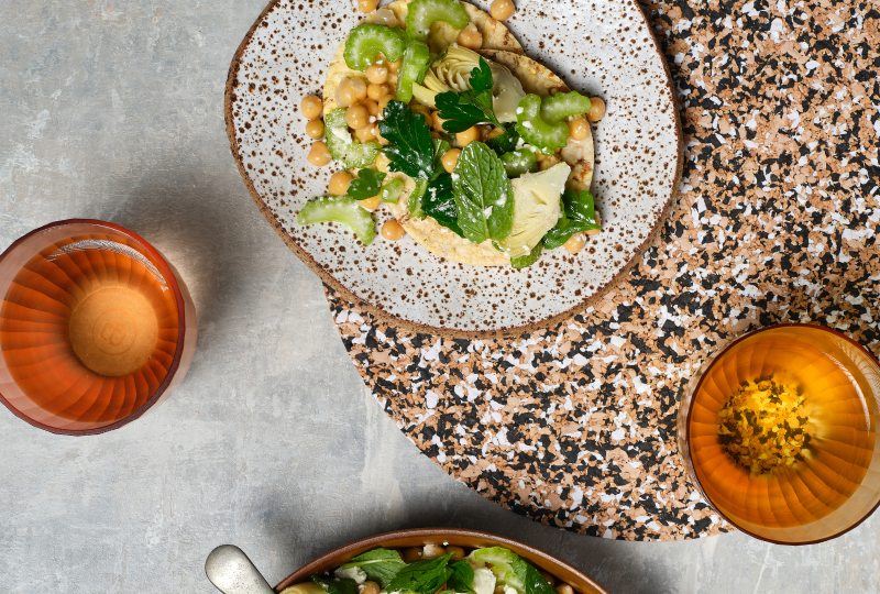 Chickpea Salad with Corn Thins slices
