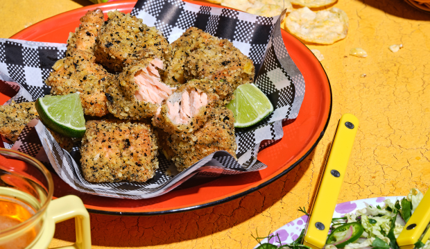 Corn Thins Minis and Nori Salmon nuggets