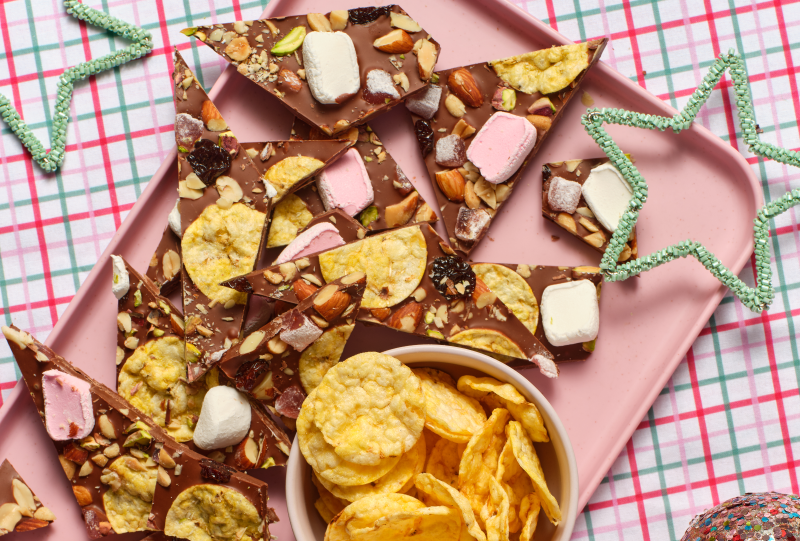 Rocky road choc bar using Corn Thins Minis