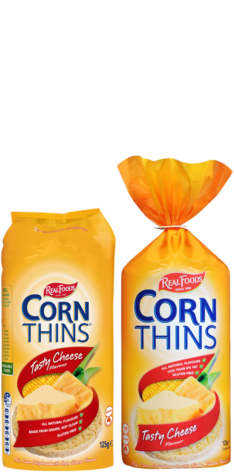 Tasty Cheese Corn Thins pack