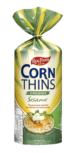 Sesame corn thins