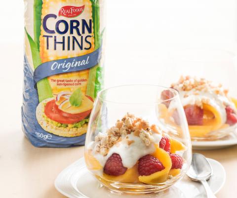 Mango, Berry & Yoghurt with Corn Thins crumbs