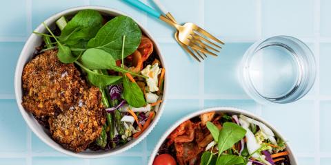 Lentil Burgers with Corn Thins slices