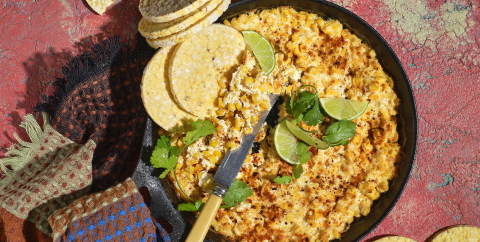 Cheesy corn chilli dip