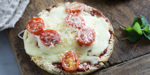Margarita Pizza using a Corn Thins slice