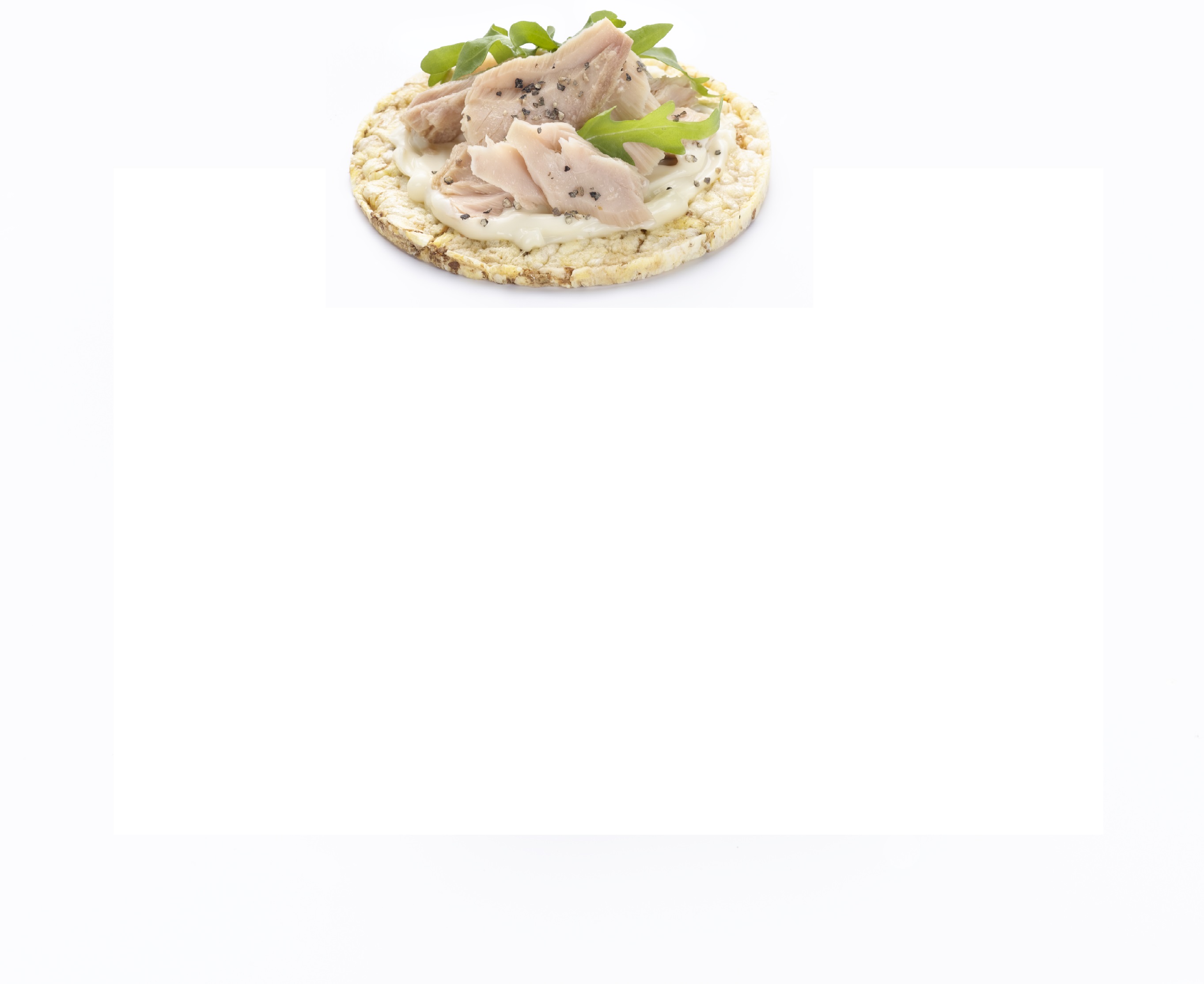 Quick office lunch of tuna & mayonnaise on Corn Thins slices