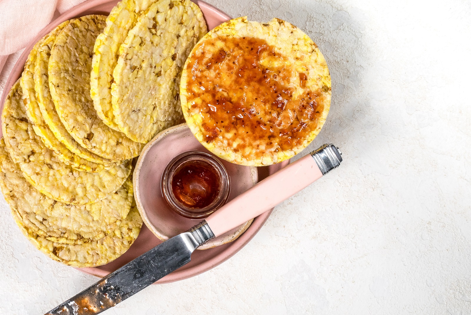 Jam on CORN THINS slices for breakfast