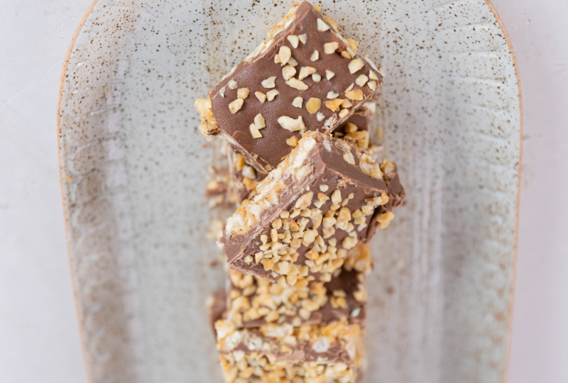 Chocolate and Peanut Butter Crispies using Corn Thins slices