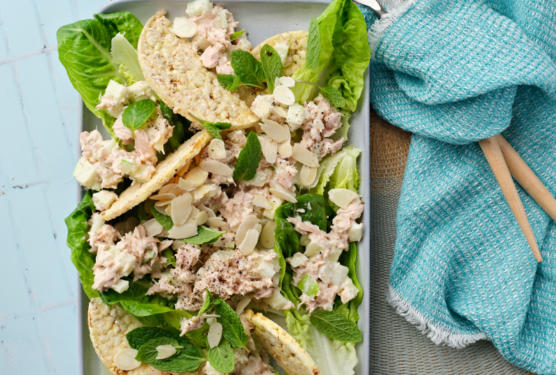 Tuna Salad With Fennel & Apple on Corn Thins slices