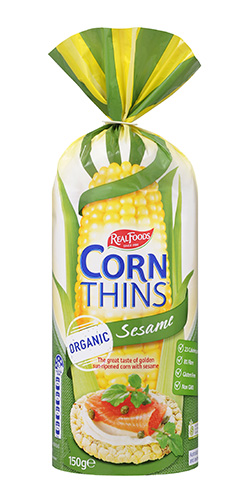 Sesame corn thins