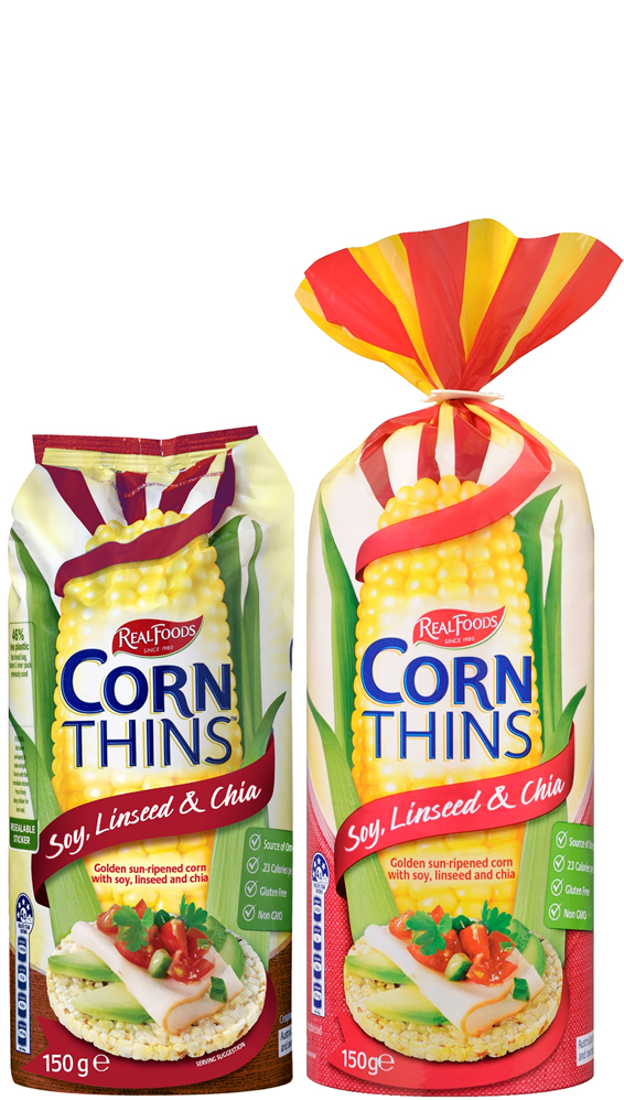 Soy & Linseed Corn Thins pack